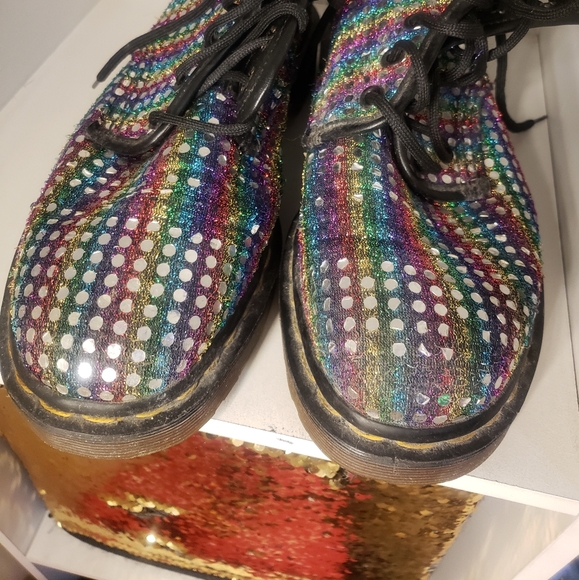 Dr Martins Rare Vintage 1990s 90s Club kid Disco Ball Boots - Picture 5 of 6